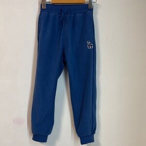 Navy Blue Elastic-Cuffed Joggers with Soft Fleece Material